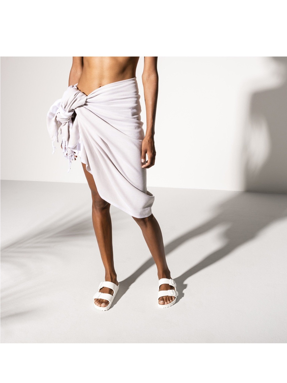Birkenstock White Arizona EVA Two-Strap Slides - Picture 7 of 9